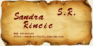 Sandra Rinčić vizit kartica